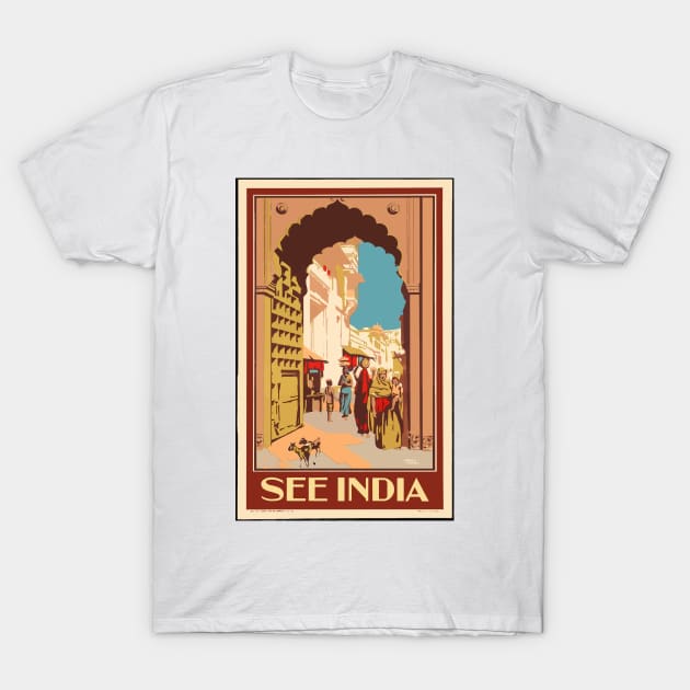 See India Travel Poster T-Shirt by Yaelledark